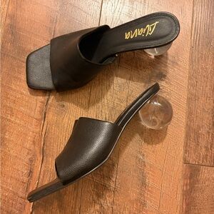 Black Women's Mule Heels